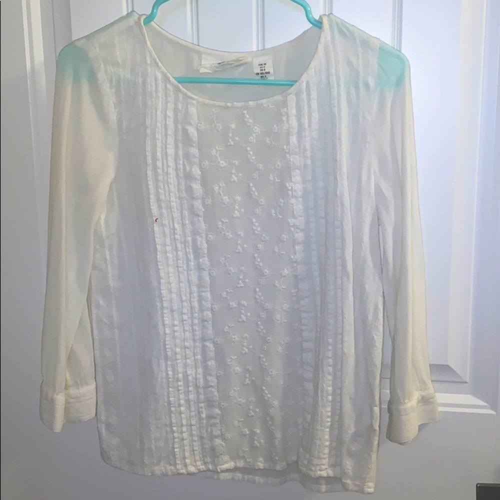 White floral long sleeve